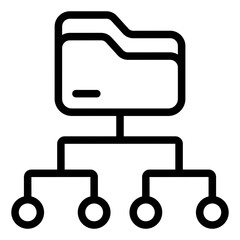 folder structure outline icon for task and file system manage