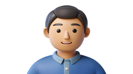 man with white background  with 3d camera