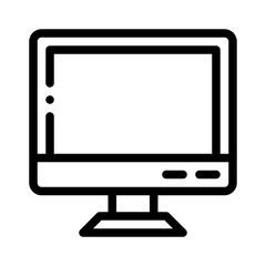 monitor line icon