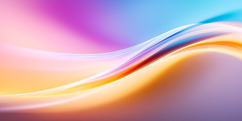 Vibrant abstract wave background with flowing gradients of blue, purple, orange, and yellow. Ideal for modern design, digital art, presentations, and visual branding.