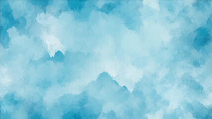 Bright blue ice texture evokes a cloudy sky, a vintage nature pattern with a grunge design


