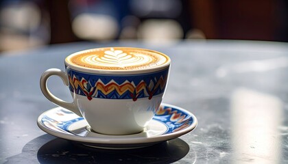 Latte art on a cup