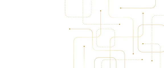 Abstract background golden technology circuit board texture. Modern electronic motherboard texture. Creative idea for internet technology. Tech concept for header, web banner, website, presentation.