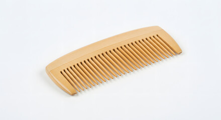 wooden comb on white background