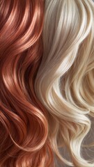Fototapeta premium Wavy Hair with Copper and Blonde Colors