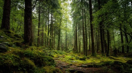 Obraz premium green dense forest