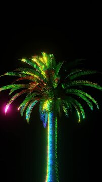 palm rotation: vivid iridescent [nightlife shimmer] vertical