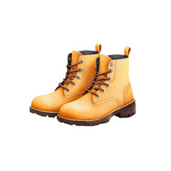 Watercolor icon of a pair of boots by a puddle