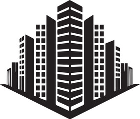 logo for realty company, clean, modern, elegant, icon black vector illustration