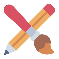 Design flat icon for creative in graphic task