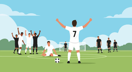 Soccer Victory Celebration: Team Success on the Field