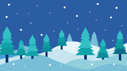 Fototapeta premium winter landscape with trees and snow