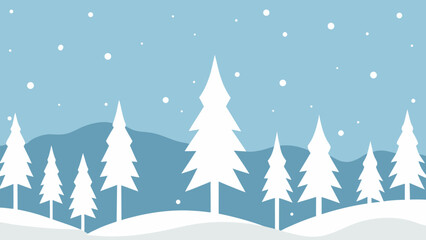 Obraz premium winter landscape with trees