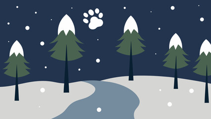 Fototapeta premium winter landscape with trees