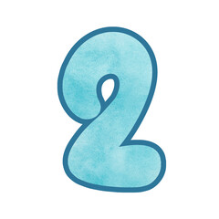 Blue number two