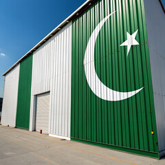 Pakistan Flag Mural: Striking Building Facade Art
