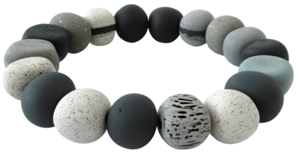 Artistic beaded bracelet modern design jewelry showcase minimalist style close-up view