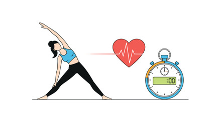 Enhance cardiovascular health through consistent physical activity and timed workout regimens for improved well-being