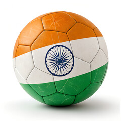 Indian Soccer Ball: Close-Up of a Football Featuring the Indian Flag