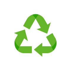 recycle symbol on white background
