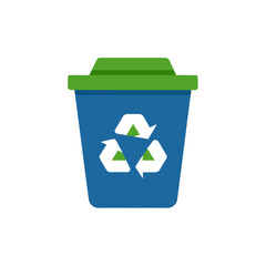 recycle bin with recycle symbol
