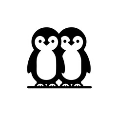 Fototapeta premium Penguin Couple Standing Together