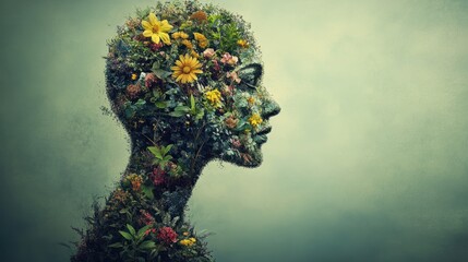 Nature's Embrace: A Floral Woman
