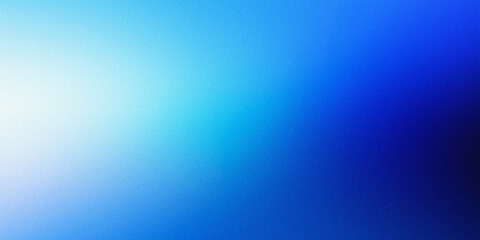 Fototapeta premium Grainy blue gradient background with smooth color transition and digital noise texture, ideal for web design, modern branding, and visual effects.