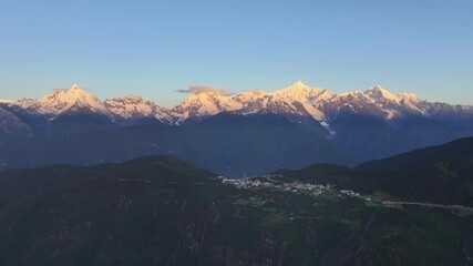 Golden Sunrise at Meili Snow Mountain - Powered by Adobe