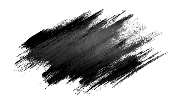 Distressed Black Abstract Brushstroke on Dark Background
