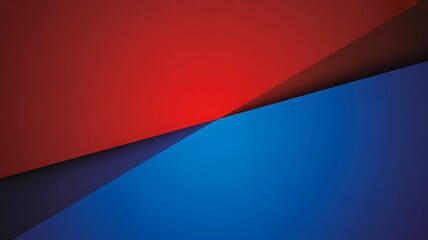 Obraz premium Modern abstract red and blue geometric background with overlapping triangle shapes 