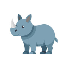 Minimal a rhinoceros icon vector illustration