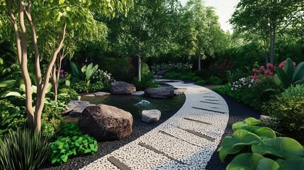 Serene Stone Path