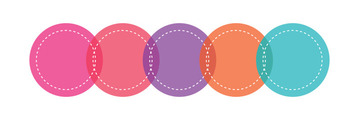 Colorful Venn diagram is showing three overlapping circles with numbers for your text and design. Venn Diagram . EPS 10 . Vector Illustration . 