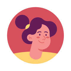 Modern Woman Character Vector Portrait