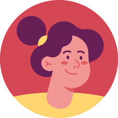 Modern Woman Character Vector Portrait