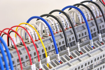Connecting the electrical module using copper electrical insulated wires. 
