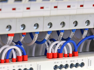 Connecting the electrical module using copper electrical insulated wires. 