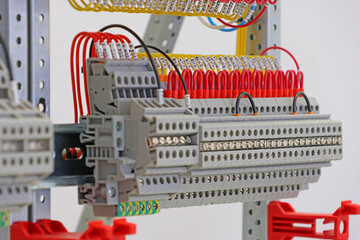 Connecting the electrical module using copper electrical insulated wires. 