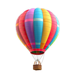 Naklejka premium Vibrant colorful hot air balloon