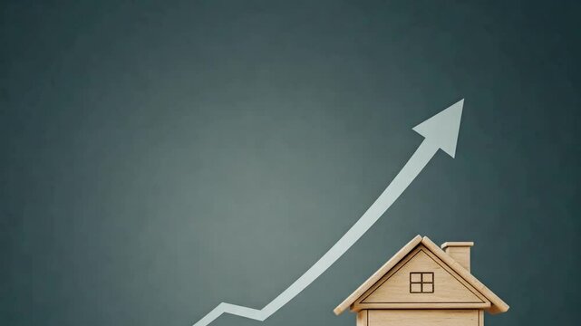 arrow up house price rising 