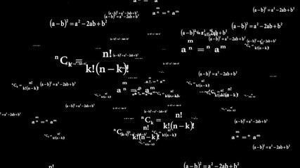 Mathematical formulas Black Screen Overlay. Seamless Loop Background Scientific and educational concept. Math Green Screen, Animated Equations VFX, 4K Chroma Key Formulas, Physics Overlay, Motion  - Powered by Adobe