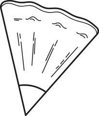 Pineapple illustration of a black and white background