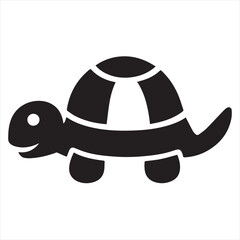Fototapeta premium Silhouette Style Vector Turtle Logo Design – Minimal Sea Turtle Icon in Black Silhouette – Nature and Ocean-Inspired Logo Template for Eco-Friendly Brands, Marine Conservation, Slow Living, Kids Produ
