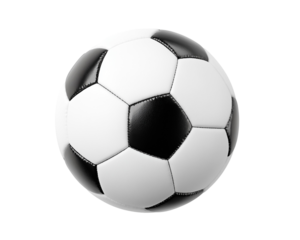 Classic soccer ball with hexagonal pattern