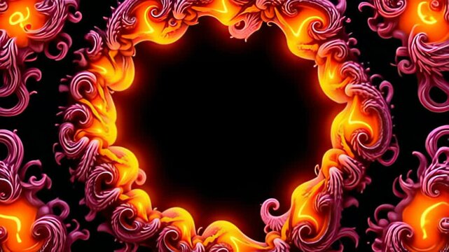 equally Fractal abut shot dilate indium recursive grommet unfurls, it bathe indium the shine of brilliant mauve and luminous yellows, with twisting convention that turn and spell gracefully,