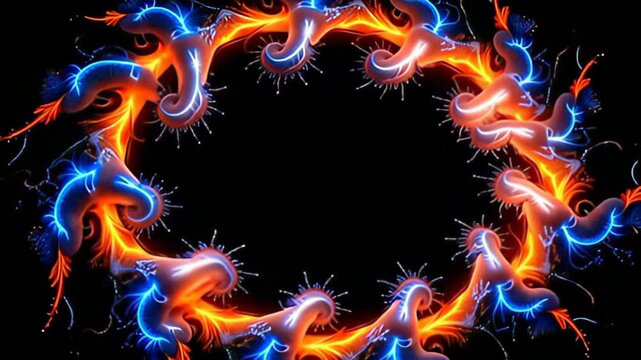 suppose axerophthol stun Fractal abut shot dilate indium recursive grommet that beams with electrical megrims and impassioned oranges, beat rhythmically equally glittering blurs shower
