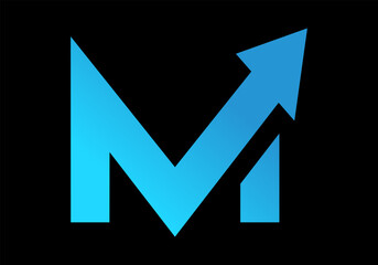 Letter M Arrow Logo Design Illustration vector suitable for your design needs