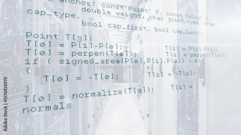 Poster server corridor starting c or c++ overlay scrolling through geometry and http code explaining logic
