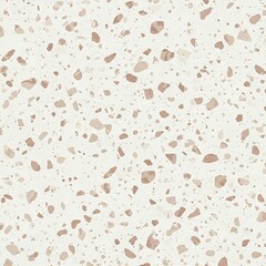 Modern terrazzo pattern with speckled texture, muted clay tones, minimal seamless background